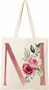 Best Monogrammed Canvas Tote Bag 