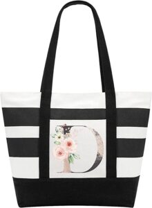 Best Monogrammed Canvas Tote Bag 